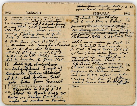 Arthur_Kinnaird_Diary_1942-02-08_001